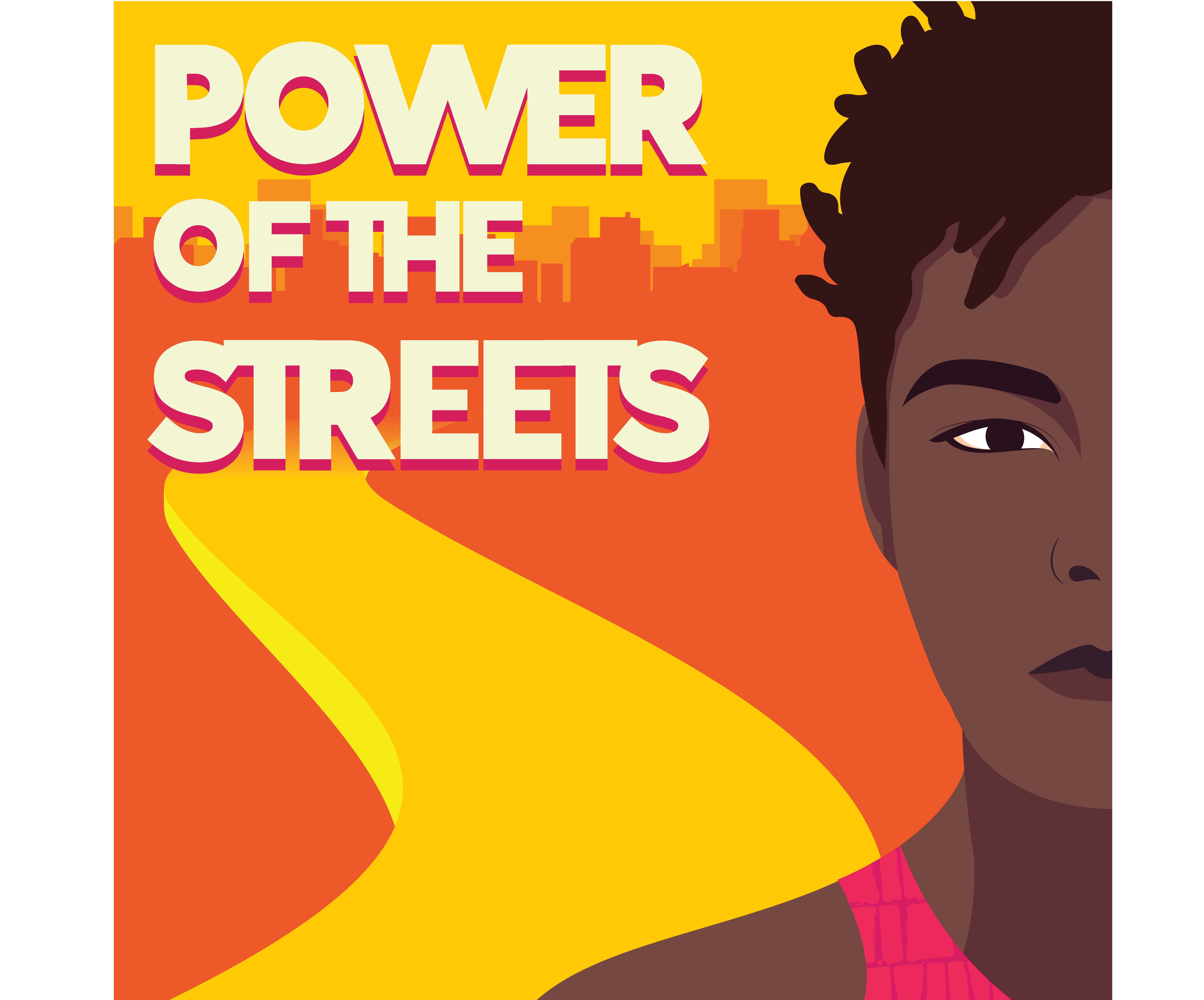  Illustration pour le nouveau  podcast de Human Rights Watch, « Power of the Streets » (« Le pouvoir de la rue »), diffusant des entretiens en anglais avec divers activistes en Afrique, et lancé en mars 2021.