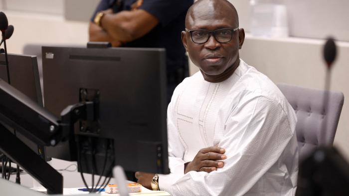 Former Central African Republic militia leader Maxim Mokom attends the International Criminal Court hearings on the charges against him in The Hague, Netherlands, August 22, 2023.