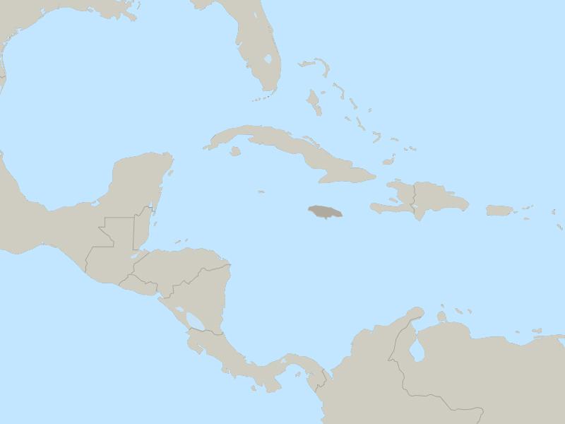 Jamaica country map