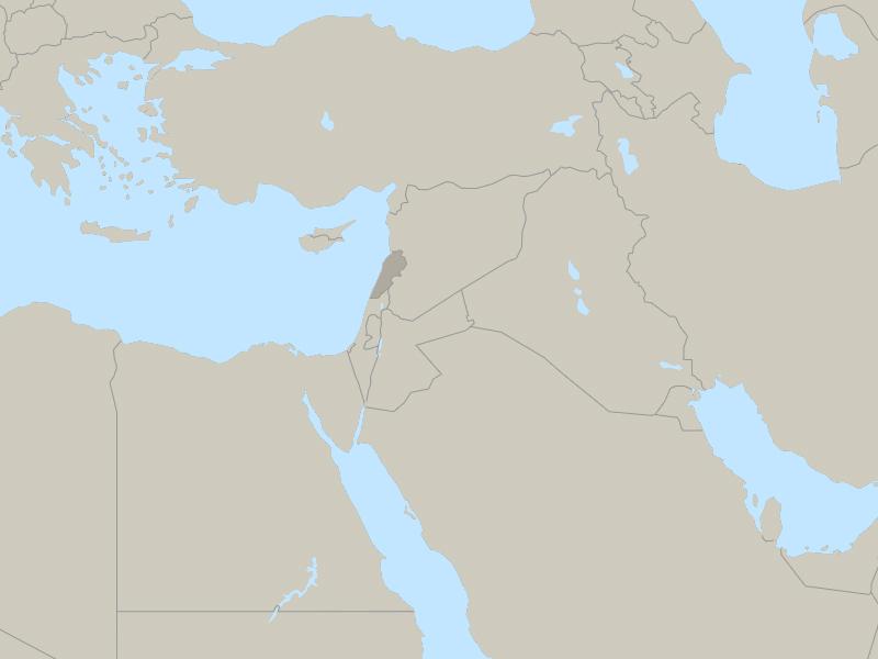 Lebanon country map