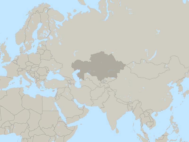 map of Kazakhstan