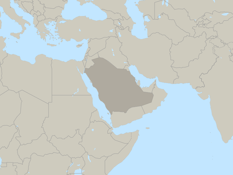 map of Saudi Arabia