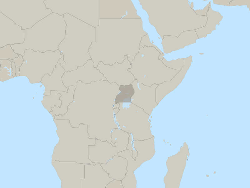 map of Uganda