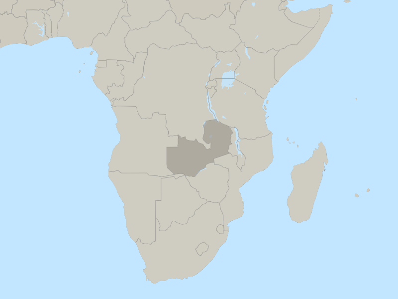 map of Zambia