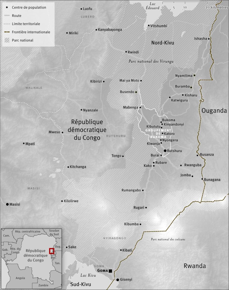 Human Rights Watch a documenté les enlèvements contre rançon d’environ 170 personnes lors de 23 incidents distincts survenus entre 2017 et 2020, dans et aux alentours du groupement de Bukoma dans la province du Nord-Kivu, en République démocratique du Congo.