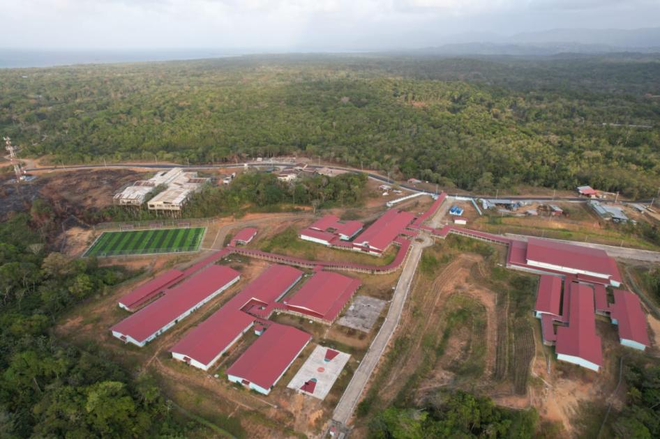Aerial shot of school complex