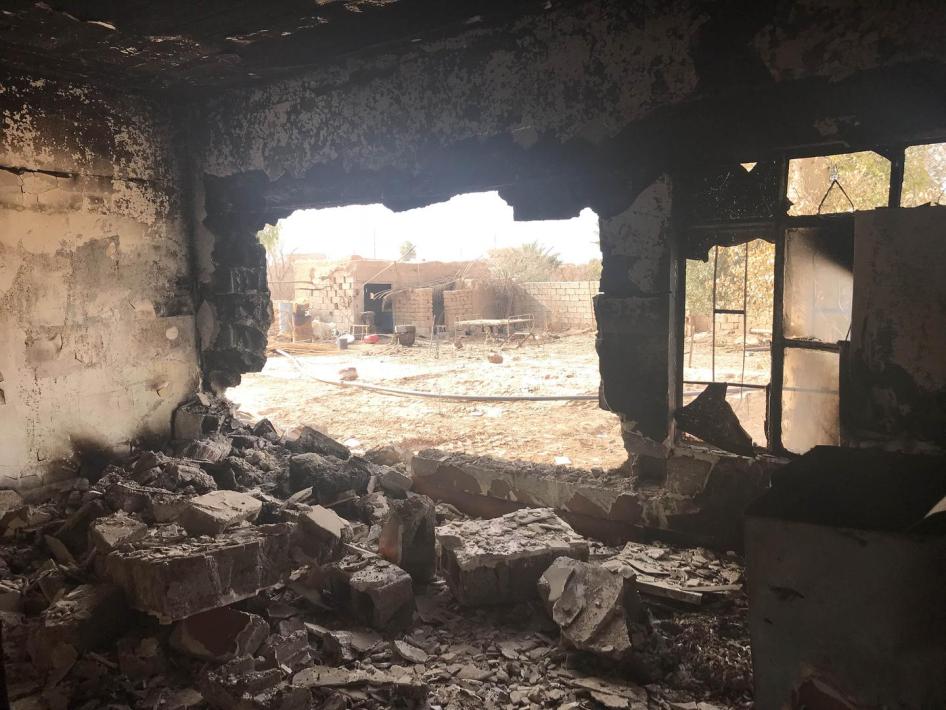 Remnants of “Jamil’s” home PMF forces destroyed on January 9. © 2018 Belkis Wille/Human Rights Watch