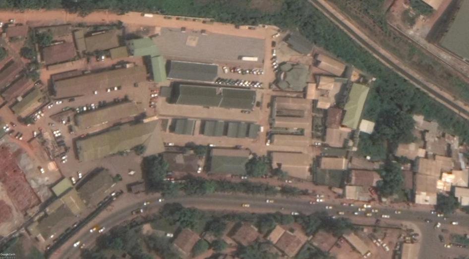 Image satellite montrant l’emplacement du Secrétariat d’État à la défense (SED) à Yaoundé, au Cameroun.