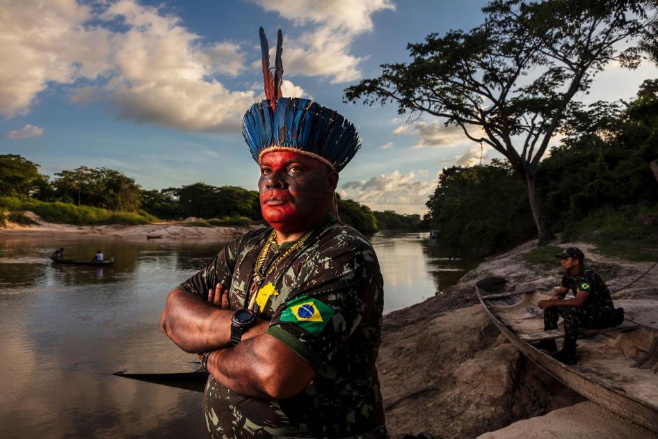 Cláudio José da Silva at the bank of the Pindaré river, in the Brazilian Amazon.