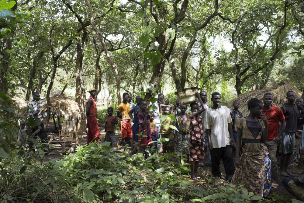 Residents of Marzé hid in the woods after Seleka and Peuhl forces attacked the town in July 2015. 