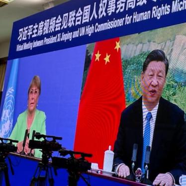 Chinese President Xi Jinping holds a virtual meeting with UN High Commissioner for Human Rights Michelle Bachelet
