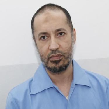 Saadi Gaddafi, son of Muammar Gaddafi, is seen inside Al-Hadba prison in Tripoli, on August 10, 2015.
