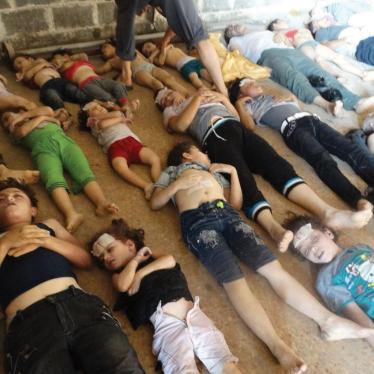 Bodies of victims of a suspected chemical attack on Ghouta, Syria on Wednesday, August 21, 2013.