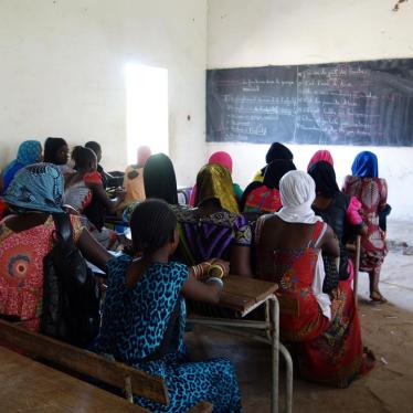 Secondary school girls in a classroom in southern-Senegal. 