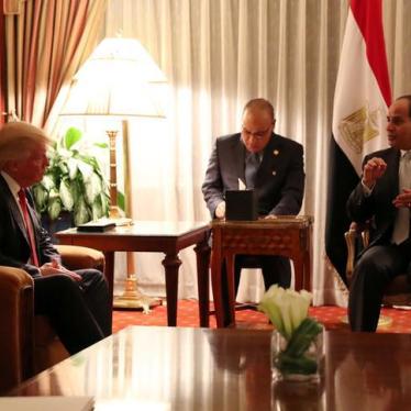 Republican presidential nominee Donald Trump holds a bilateral meeting with Egyptian President Abdel Fattah el-Sisi in Manhattan, New York, U.S., September 19, 2016. REUTERS/Carlo Allegri