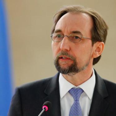 Zeid Ra'ad al-Hussein, U.N. High Commissioner for Human Rights, addresses the Human Rights Council at the United Nations in Geneva, Switzerland February 26, 2018.