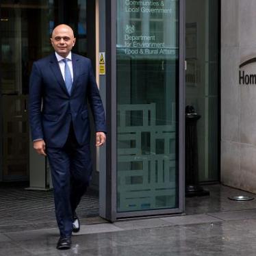 Home Secretary Sajid Javid walks out of the Home Office on April 30, 2018 in London, England.