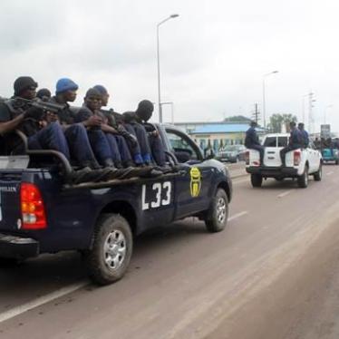 Congolese police taking part in the first Operation Likofi in Kinshasa, December 2, 2013.