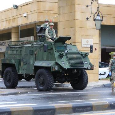 Jordanian Armed Forces guarding a hotel used as a quarantine site in Amman, Jordan. 18 March 2020.