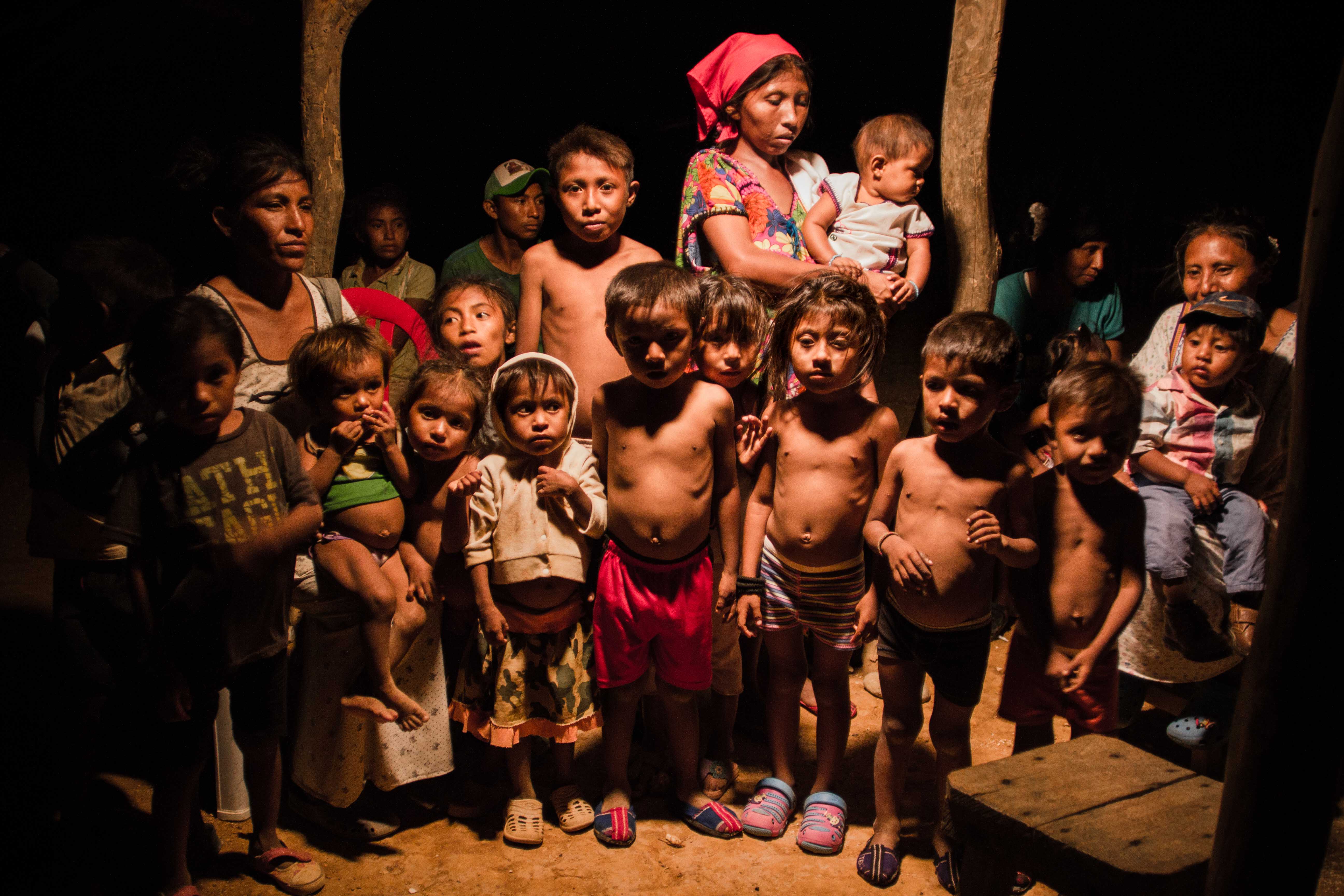 Children in the Laamana community, Uribia, La Guajira, some of whom are malnourished.