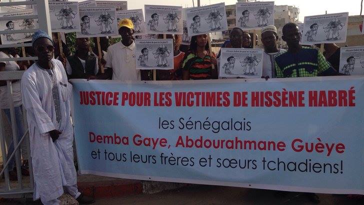 Supporters of Habre's victims, Dakar, 2015.