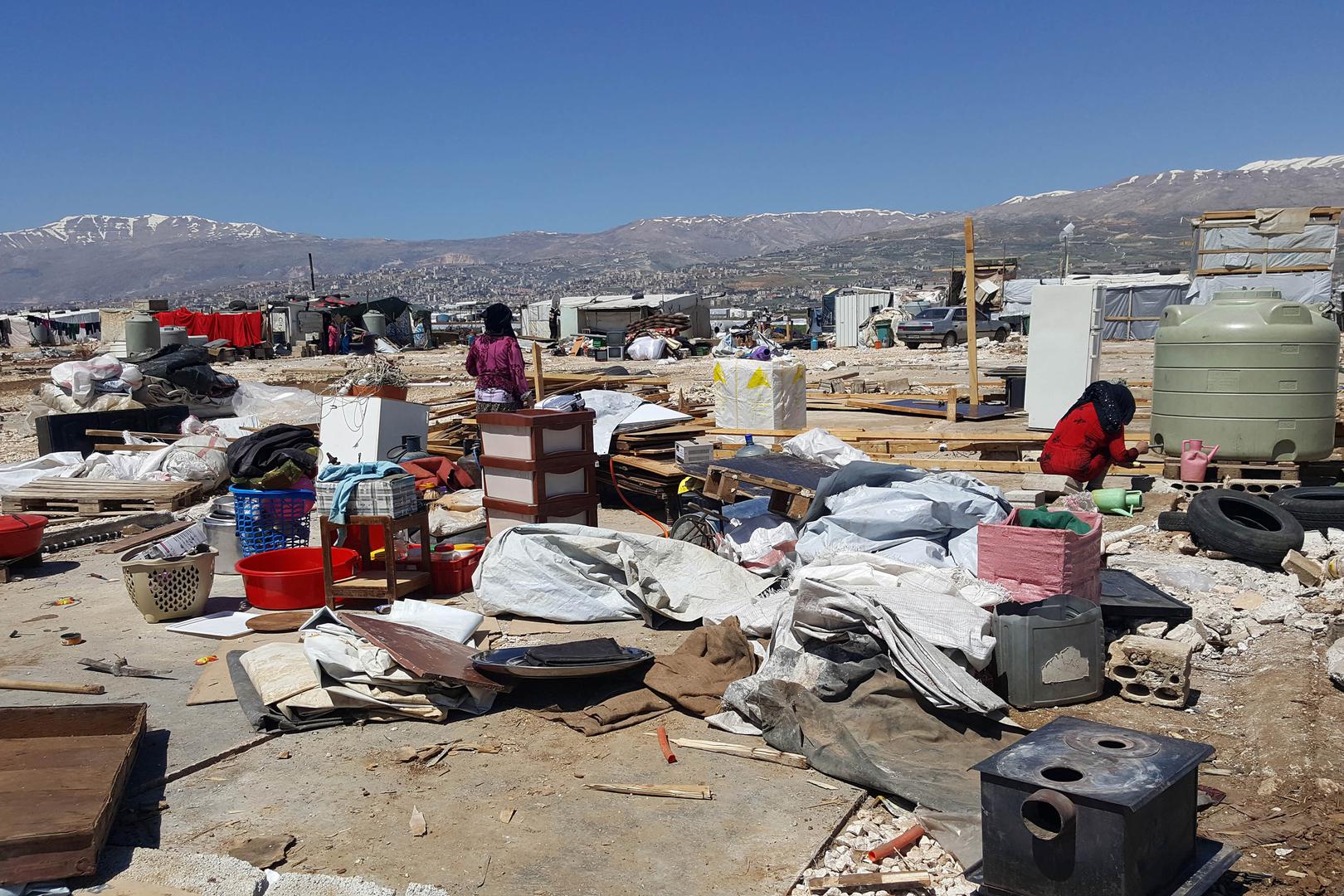  Syrian refugees being evicted from the vicinity of the Rayak air base in Bekaa, Lebanon. 