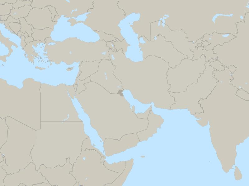 Kuwait country map