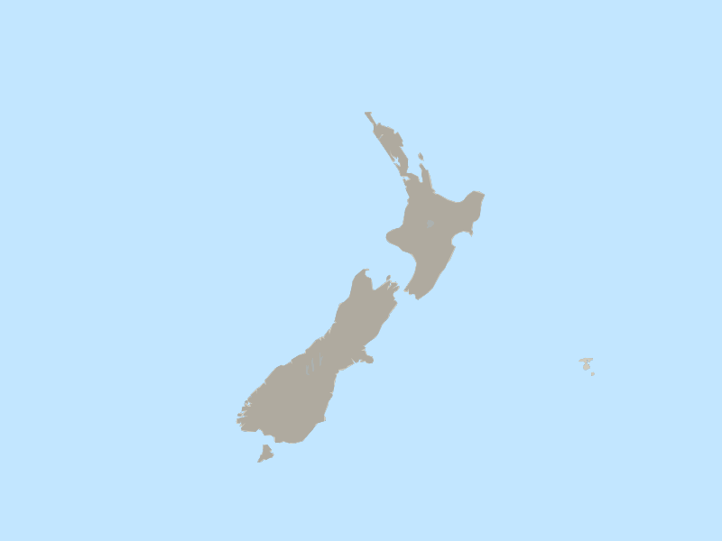 map of New Zealand