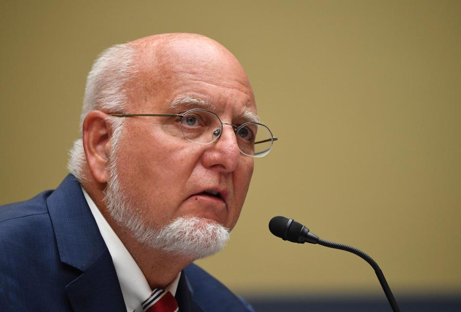 Dr. Robert Redfield, director of the Centers for Disease Control and Prevention (CDC), testifies before Congress on the Coronavirus crisis, July 31, 2020 on Capitol Hill in Washington. 
