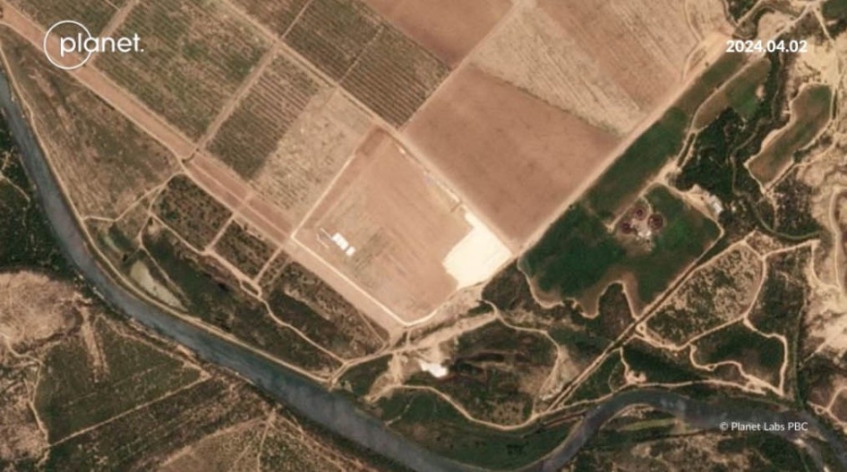 Image satellite du défrichement à Eagle Pass, Texas.