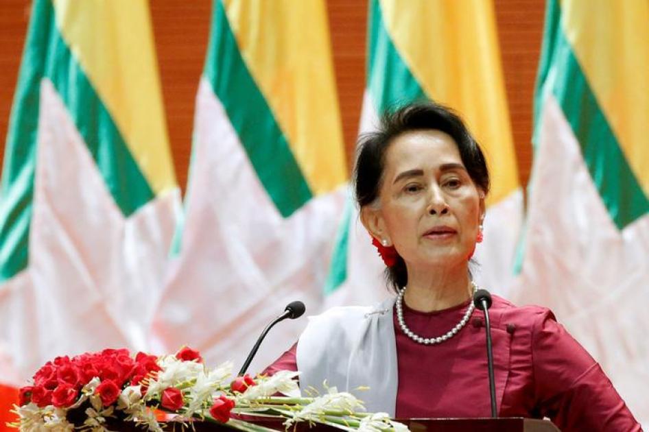 Aung San Suu Kyi photographiée à Naypyidaw, au Myanmar le 19 septembre 2017. Trois ans et demi plus tard, en février 2021, elle a été arrêtée lors du coup d’État militaire perpétré dans ce pays.