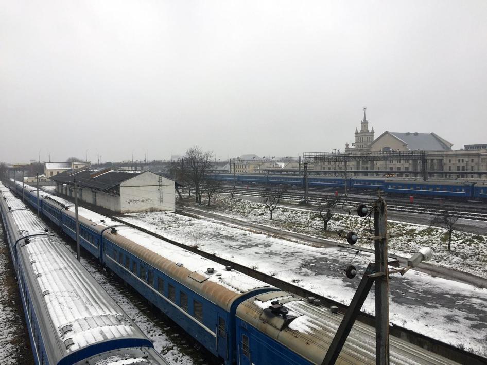 Train station, Brest, Belarus, December 7, 2016. 