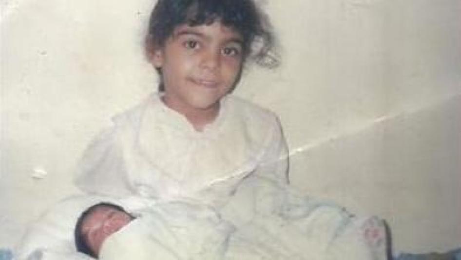 Une photo de l'activiste saoudienne Israa al-Ghomgham, prise quand elle était une jeune fille, et diffusée par un groupe la soutenant.