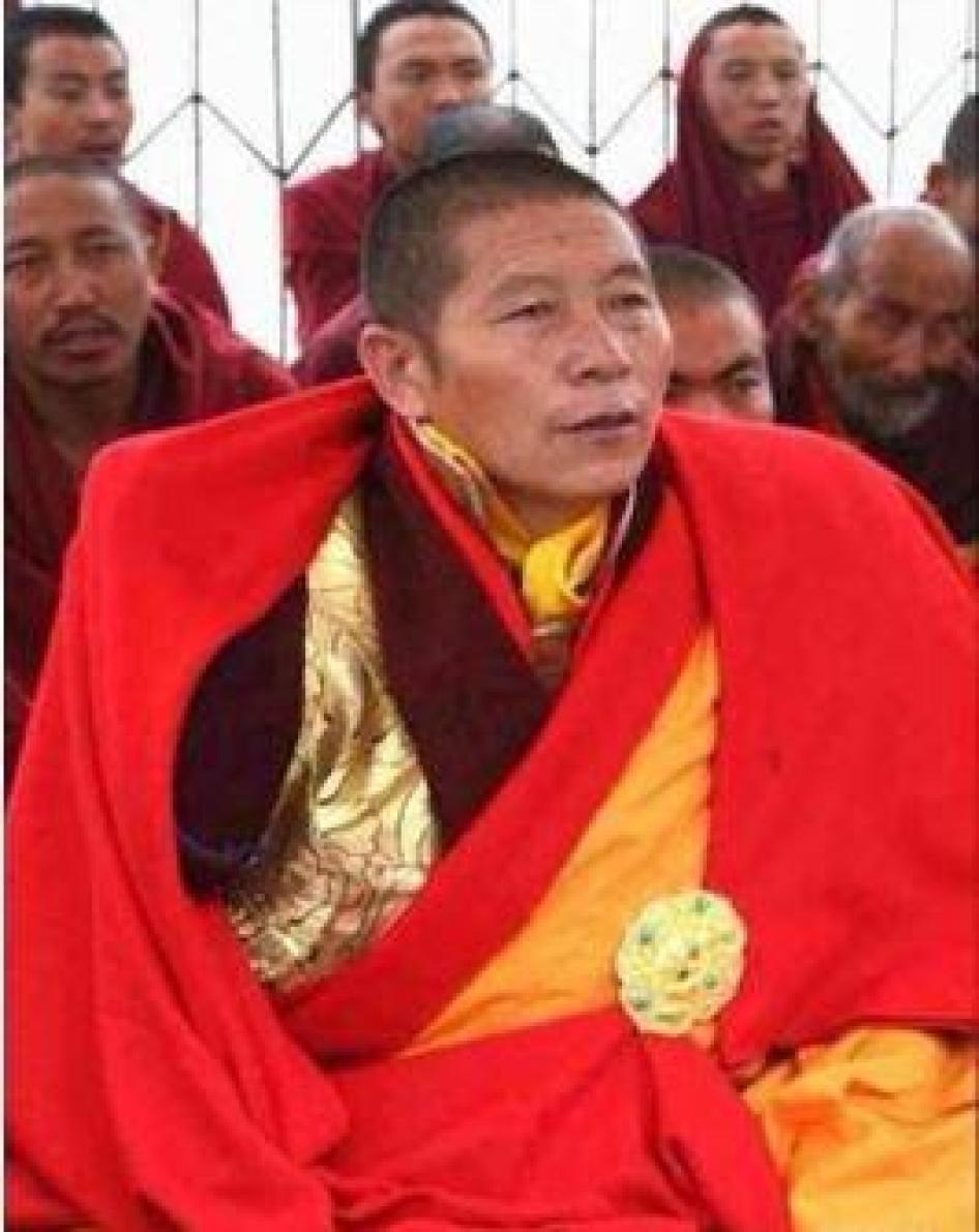 强巴旺秋，哲蚌寺洛色林僧院高级僧人及纠察僧官，藏人行政中央安全部取得。日期不详。
