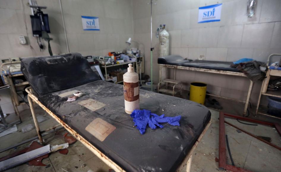 A surgical operation room is damaged after an airstrike hit a hospital in the town of Ariha, in Idlib province, Syria, January 30, 2020.