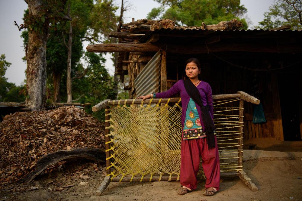 Pavitra M., 16, eloped and married at the age of 15 to escape extreme poverty at her parent's home. Pavitra now lives with her in-laws, and cooks for all the members of the large family. Her husband lives in India and works as a cook.