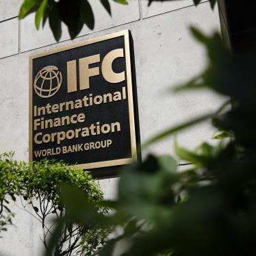 In this June 12, 2019 photo, a sign marks an entrance to the International Finance Corporation building in Washington.