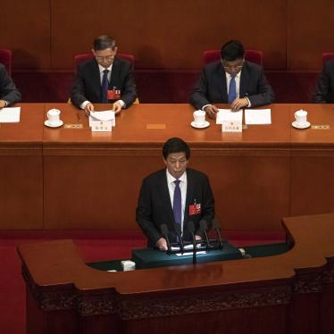 Li Zhanshu, National People's Congress Chairman delivers a speech during the second plenary session of China's National People's Congress (NPC) at the Great Hall of the People in Beijing, May 25, 2020. 