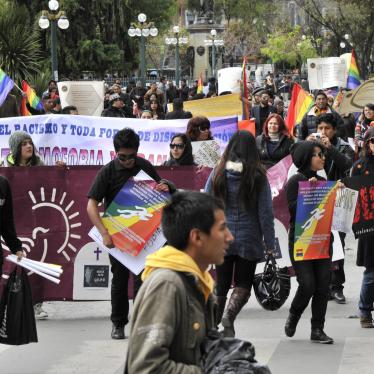 LGBT march during the International Day Against Homophobia in La Paz, Bolivia, in 2013. © AIZAR RALDES/AFP via Getty Images