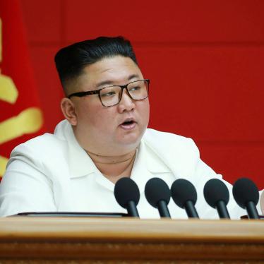 North Korean leader Kim Jong Un speaks during a plenary meeting of the Workers’ Party in Pyongyang, North Korea, August 19, 2020. 