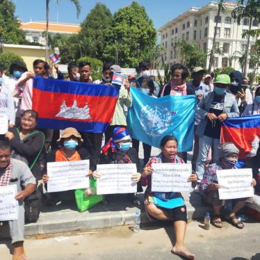 Activists at protests on October 23, commemorating the 29th anniversary of the 1991 Paris Peace Accords in front of the US embassy in Phnom Penh." (Source: LICADHO).”