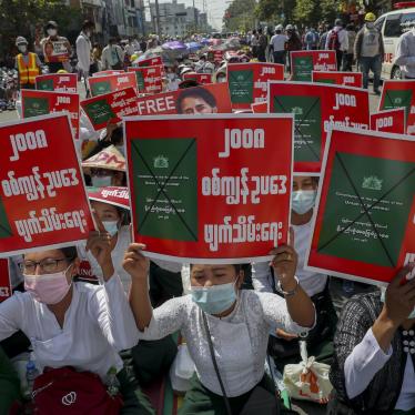 Anti-coup protesters stage a sit-in demonstration, Mandalay, Myanmar, February 24, 2021.