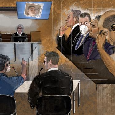 Illustration of a court proceeding