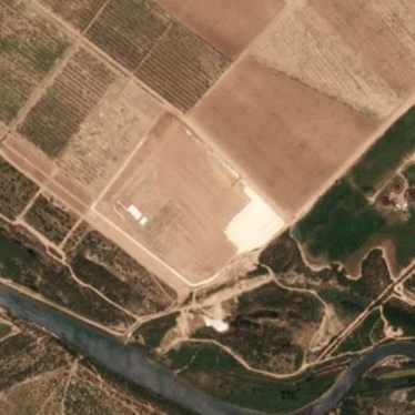 A satellite image of land clearing in Eagle Pass, Texas.