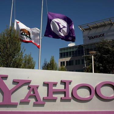 The Yahoo logo is shown at the company's headquarters in Sunnyvale, California April 16, 2013.