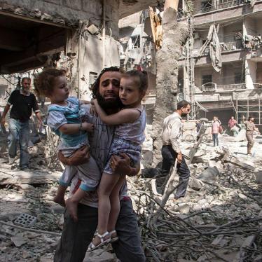 Homme Syrien Avec Ses Deux Jeunes Filles