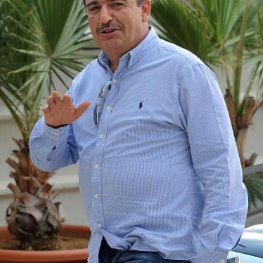 A picture taken on October 31, 2014 in Tunis shows Tunisian businessman Chafik Jarraya arriving for a meeting in Tunis. 