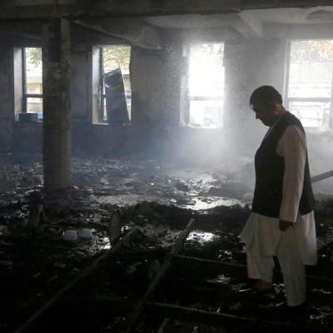 A man inspects a Shia mosque after an attack claimed by the Afghan affiliate of the Islamic State in Kabul, Afghanistan, August 25, 2017. 