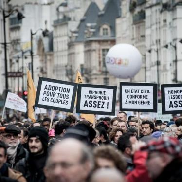 Demonstration in support of same-sex marriage in Paris, 16 December 2012.