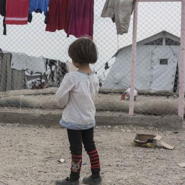 A girl stands in the annex of al-Hol camp in northeast Syria, where more than 11,000 women and children from nearly 50 nationalities are confined as family members of Islamic State (also known as ISIS) suspects. The Kurdish-led coalition controlling north